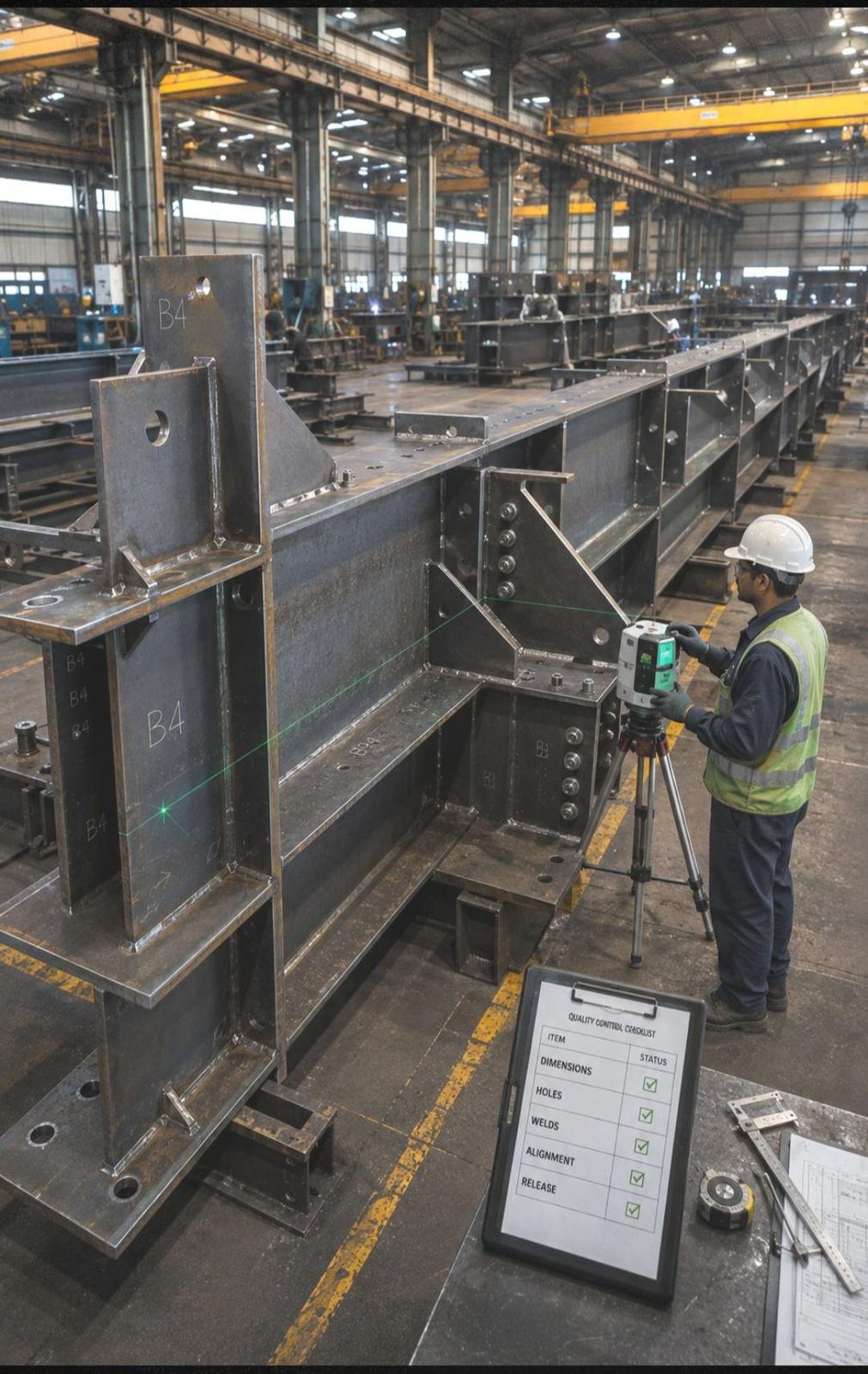 Structural steel beam quality inspection